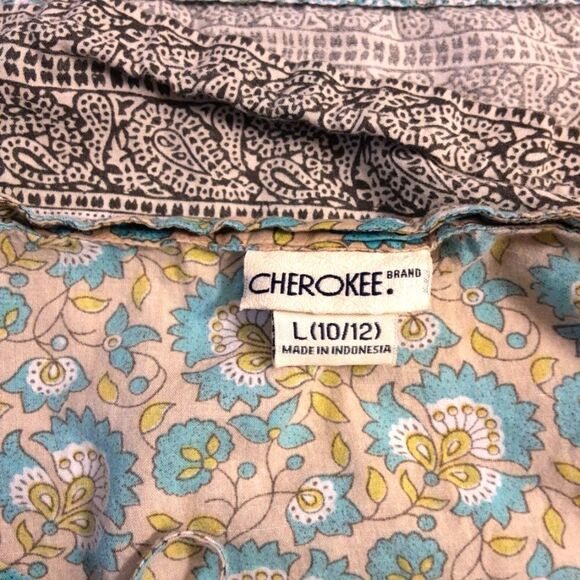 CHEROKEE Top Cotton Bohemian Print Girls Size L (10 /12) - Picture 4 of 5